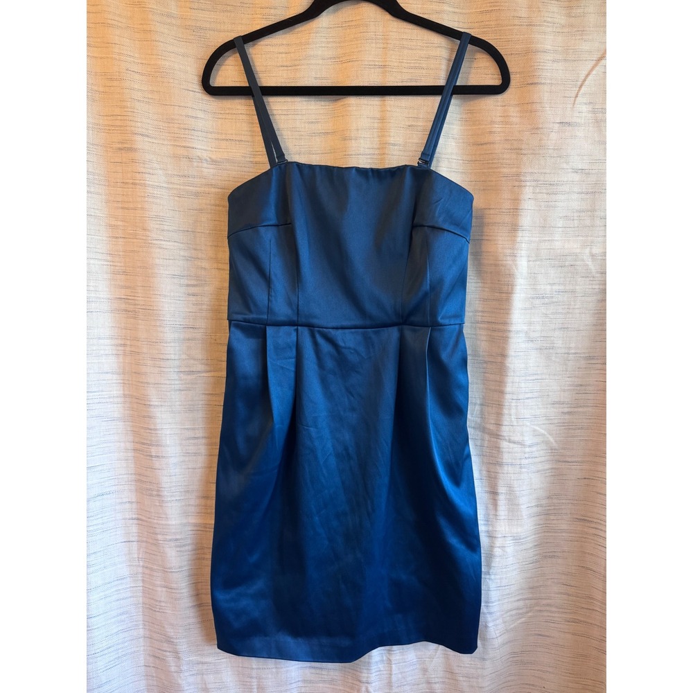 Express Design Studio Royal Blue Satin Cocktail Mini Dress Size 6
